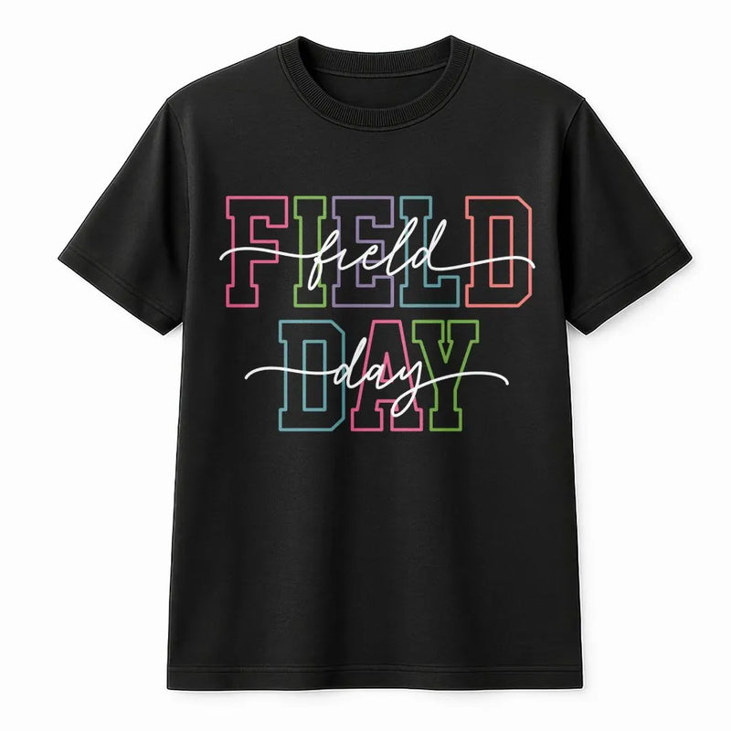 School Field Day T-Shirt | Colorful Retro Graphic | Comfort Colors Cotton Tee | Gift for Teachers & Students