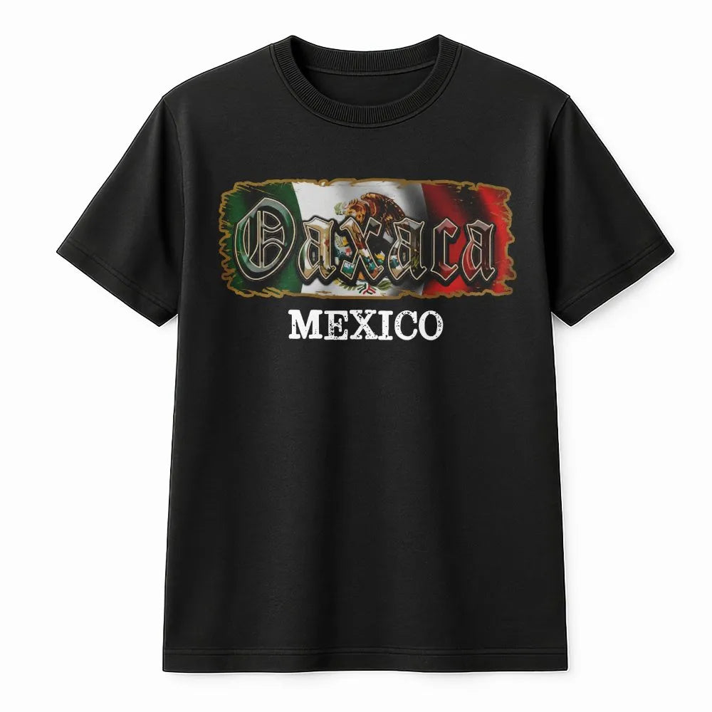 Oaxaca Mexico T-Shirt | Vintage Mexican Flag Graphic | Premium Cotton Blend | Gift for Oaxacan Pride