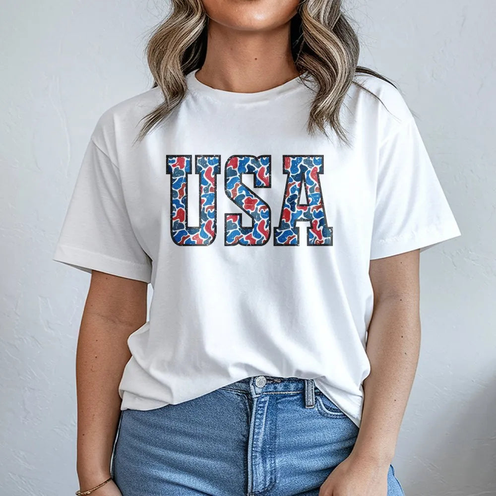 USA 250th Anniversary Sweatshirt | Patriotic Red White Blue Camo | Soft Cotton Blend Pullover | Semiquincentennial 1776-2026 Gift